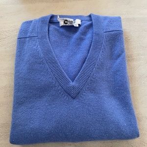 I Magnin blue cashmere v neck sweater